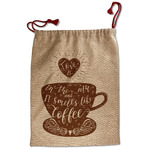 Coffee Lover Santa Sack - Front