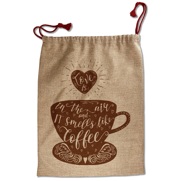 Custom Coffee Lover Santa Sack - Front