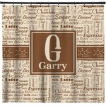 Coffee Lover Shower Curtain - Custom Size (Personalized)