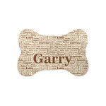 Coffee Lover Bone Shaped Dog Food Mat (Small) (Personalized)