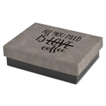 Coffee Lover Small Gift Box w/ Engraved Leather Lid