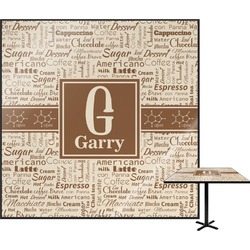 Coffee Lover Square Table Top - 24" (Personalized)