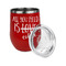 Coffee Lover Stainless Wine Tumblers - Red - Single Sided - Alt View