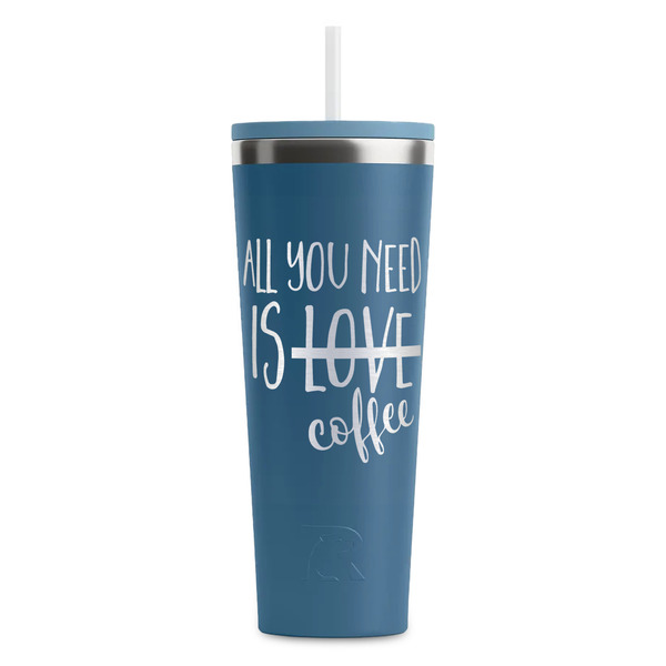 Custom Coffee Lover RTIC Everyday Tumbler with Straw - 28oz