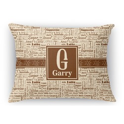 Coffee Lover Rectangular Throw Pillow Case - 12"x18" (Personalized)