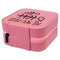 Coffee Lover Travel Jewelry Boxes - Leather - Pink - View from Rear