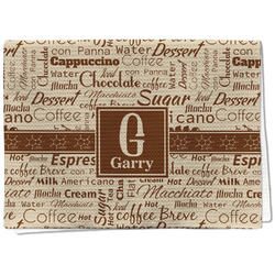 Coffee Lover Kitchen Towel - Waffle Weave - Full Color Print (Personalized)