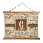 Coffee Lover Wall Hanging Tapestry - Wide (Personalized)