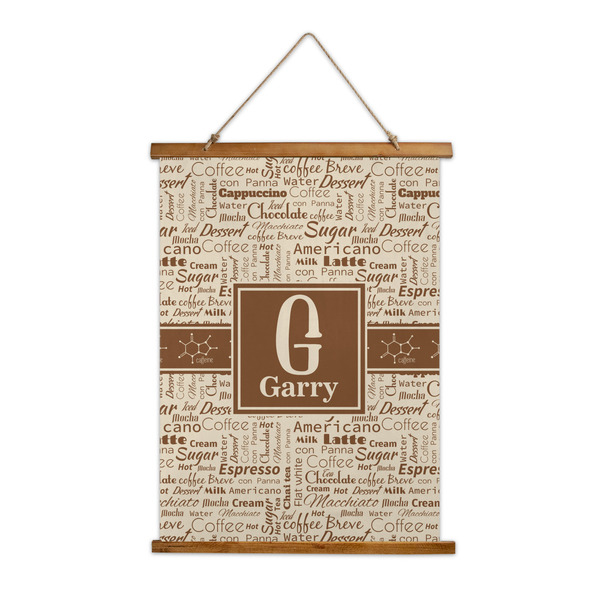 Custom Coffee Lover Wall Hanging Tapestry - Tall (Personalized)