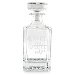 Coffee Lover Whiskey Decanter - 26 oz Square