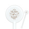 Coffee Lover White Plastic 5.5" Stir Stick - Round - Closeup