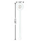 Coffee Lover White Plastic 5.5" Stir Stick - Round - Dimensions