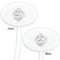 Coffee Lover White Plastic 7" Stir Stick - Double Sided - Oval - Front & Back