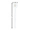 Coffee Lover White Plastic 7" Stir Stick - Round - Dimensions