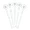 Coffee Lover White Plastic 7" Stir Stick - Round - Fan View