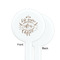 Coffee Lover White Plastic 7" Stir Stick - Single Sided - Round - Front & Back