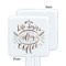 Coffee Lover White Plastic Stir Stick - Single Sided - Square - Approval