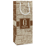 Coffee Lover Wine Gift Bags - Gloss (Personalized)