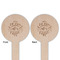 Coffee Lover Wooden 6" Food Pick - Round - Double Sided - Front & Back