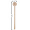 Coffee Lover Wooden 7.5" Stir Stick - Round - Dimensions