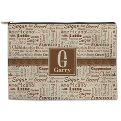 Coffee Lover Zipper Pouch - Large - 12.5"x8.5" (Personalized)