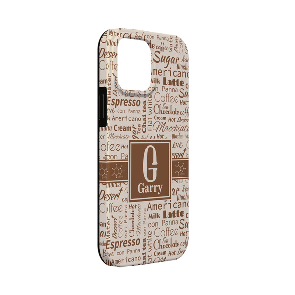 Custom Coffee Lover iPhone Case - Rubber Lined - iPhone 13 Mini (Personalized)