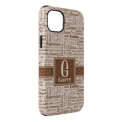 Coffee Lover iPhone Case - Rubber Lined - iPhone 14 Plus (Personalized)