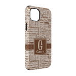 Coffee Lover iPhone Case - Rubber Lined - iPhone 14 Pro (Personalized)