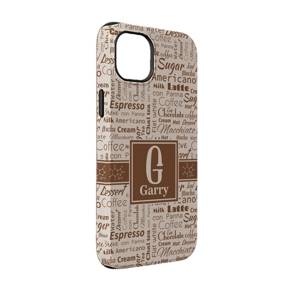 Custom Coffee Lover iPhone Case - Rubber Lined - iPhone 14 (Personalized)