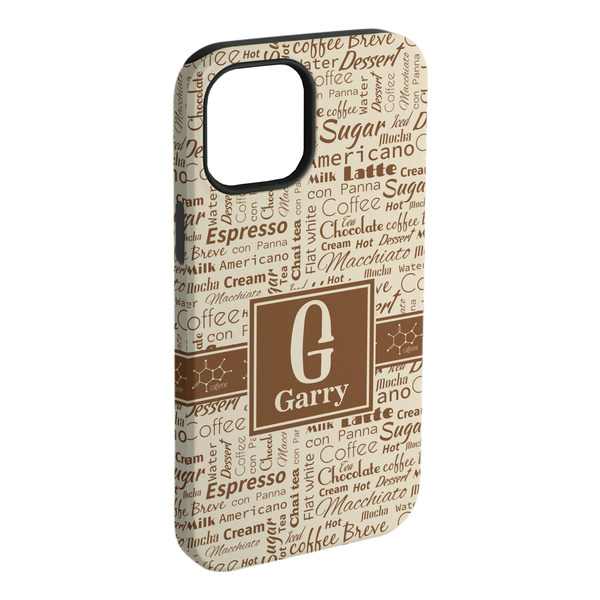 Custom Coffee Lover iPhone Case - Rubber Lined - iPhone 15 Plus (Personalized)