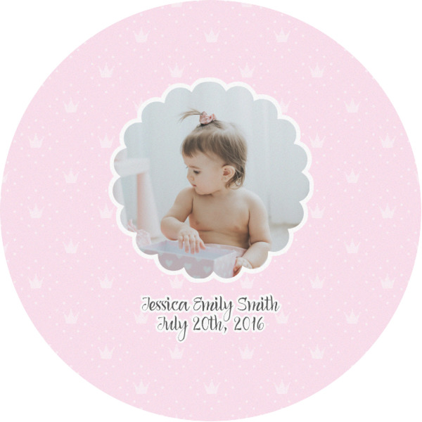 Custom Baby Girl Photo Multipurpose Round Labels - 1"