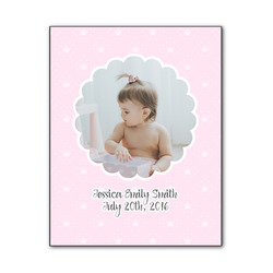 Baby Girl Photo Wood Print - 11x14