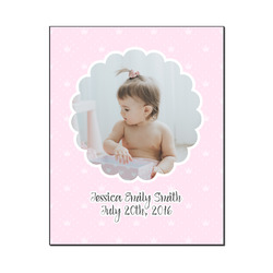 Baby Girl Photo Wood Print - 16x20