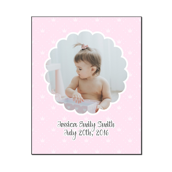 Custom Baby Girl Photo Wood Print - 16x20