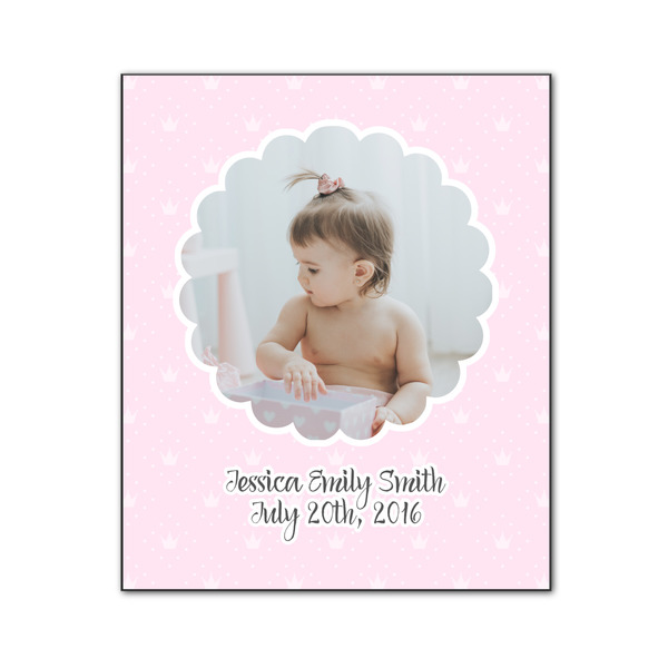 Custom Baby Girl Photo Wood Print - 20x24