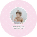 Baby Girl Photo Multipurpose Round Labels - 5"