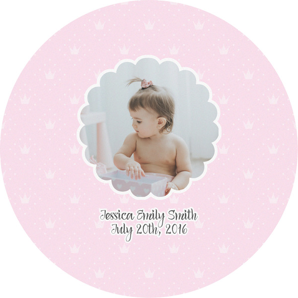 Custom Baby Girl Photo Multipurpose Round Labels - 5"