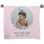 Baby Girl Photo Bath Towel (Personalized)