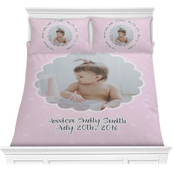 Baby Girl Photo Comforter Set - Full / Queen (Personalized)