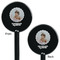 Baby Girl Photo Black Plastic 5.5" Stir Stick - Double Sided - Round - Front & Back