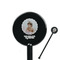 Baby Girl Photo Black Plastic 5.5" Stir Stick - Round - Closeup