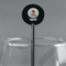 Baby Girl Photo Black Plastic 5.5" Stir Stick - Round - Main