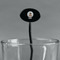 Baby Girl Photo Black Plastic 7" Stir Stick - Oval - Main