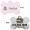 Baby Girl Photo Bone Shaped Dog Tag - Front & Back