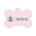 Baby Girl Photo Bone Shaped Dog ID Tag - Small