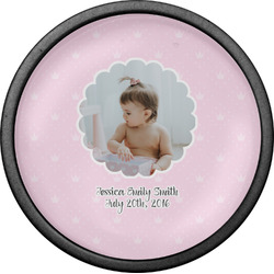 Baby Girl Photo Cabinet Knob (Black) (Personalized)