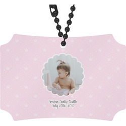 Baby Girl Photo Rear View Mirror Ornament (Personalized)