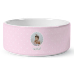 Baby Girl Photo Ceramic Dog Bowl