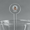 Baby Girl Photo Clear Plastic 7" Stir Stick - Round - Main