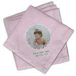 Baby Girl Photo Cloth Cocktail Napkins - Set of 4